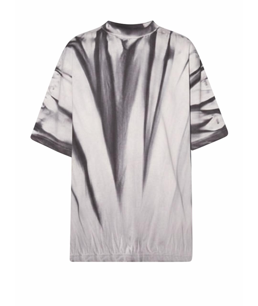 ACNE STUDIOS Серебряная хлопковая футболка, фото 1