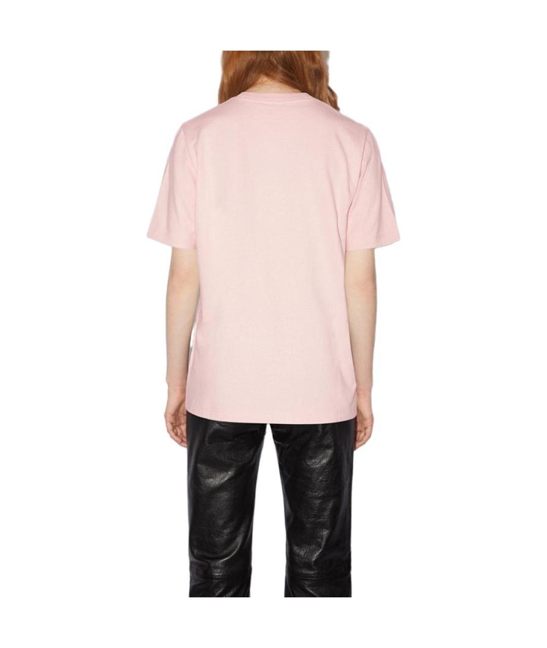 ACNE STUDIOS Розовая хлопковая футболка, фото 3