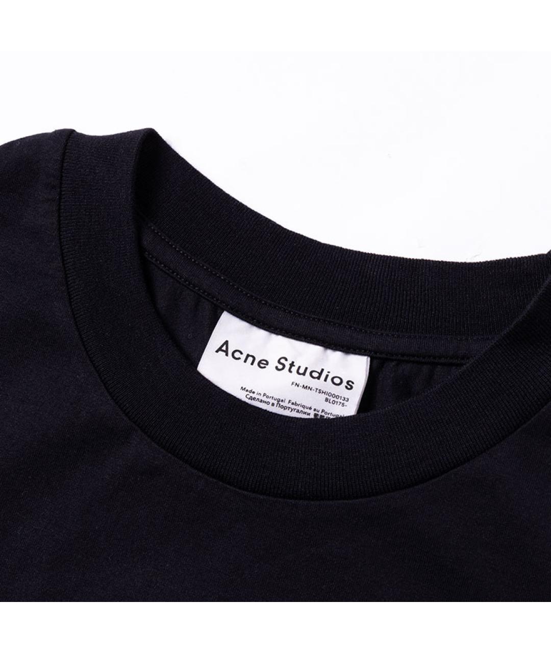 ACNE STUDIOS Черная хлопковая футболка, фото 6