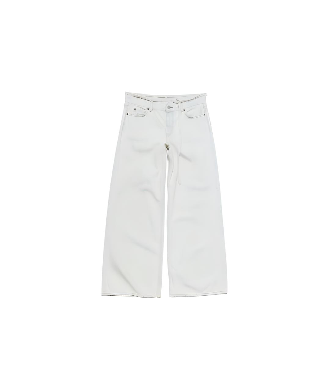 ACNE STUDIOS Голубые хлопковые прямые джинсы, фото 1
