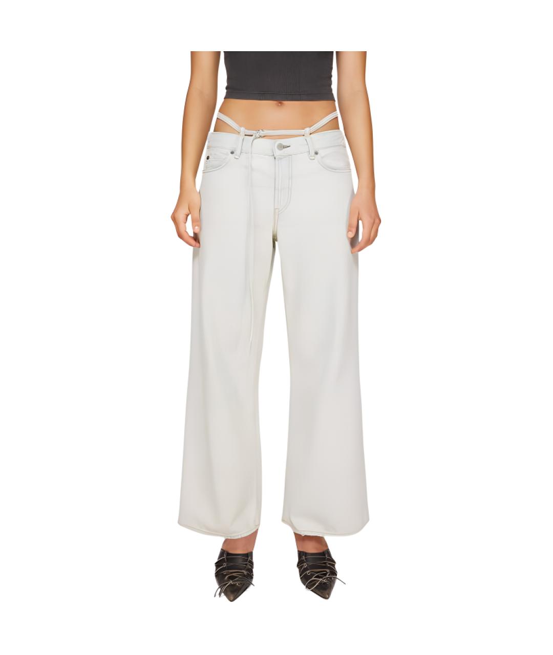 ACNE STUDIOS Голубые хлопковые прямые джинсы, фото 2