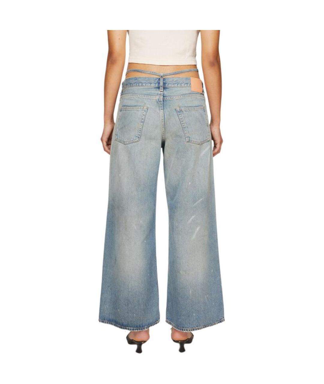 ACNE STUDIOS Синие хлопковые прямые джинсы, фото 3