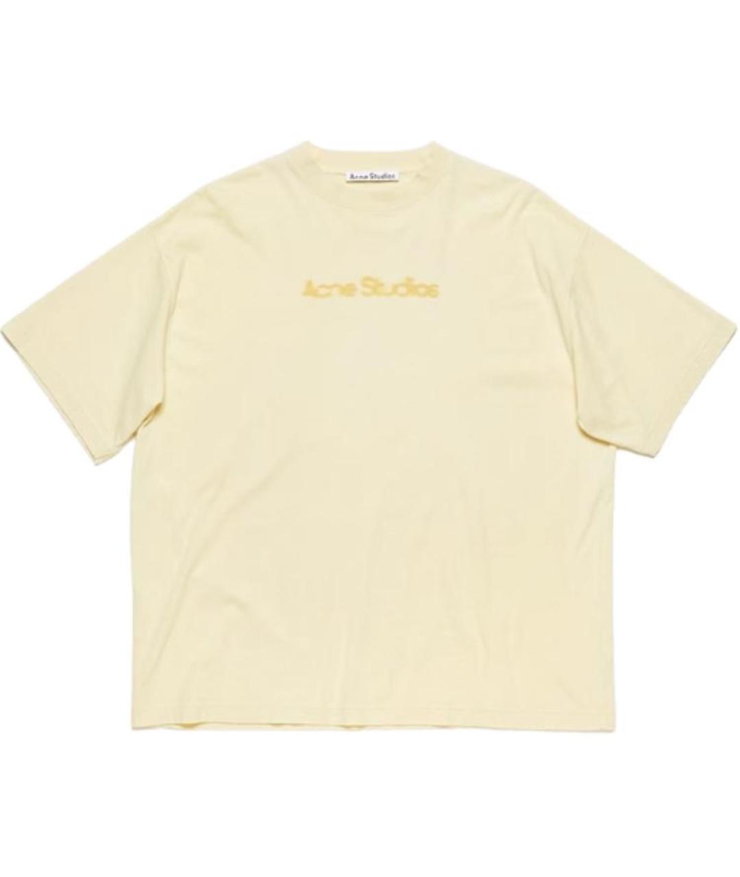 ACNE STUDIOS Бежевая хлопковая футболка, фото 1