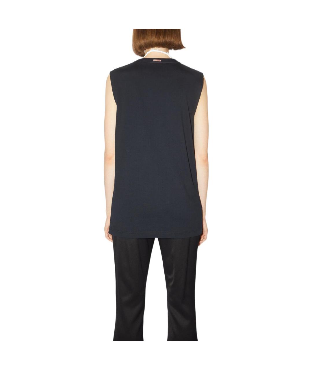 ACNE STUDIOS Черная хлопковая майка, фото 3