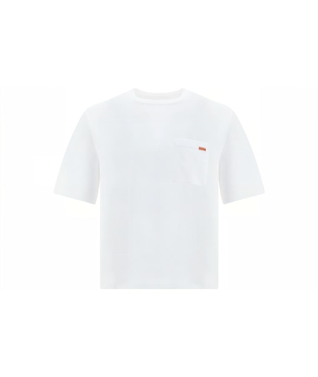 ACNE STUDIOS Белая хлопковая футболка, фото 1