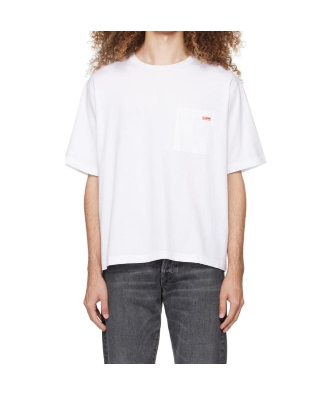 ACNE STUDIOS Белая хлопковая футболка, фото 3