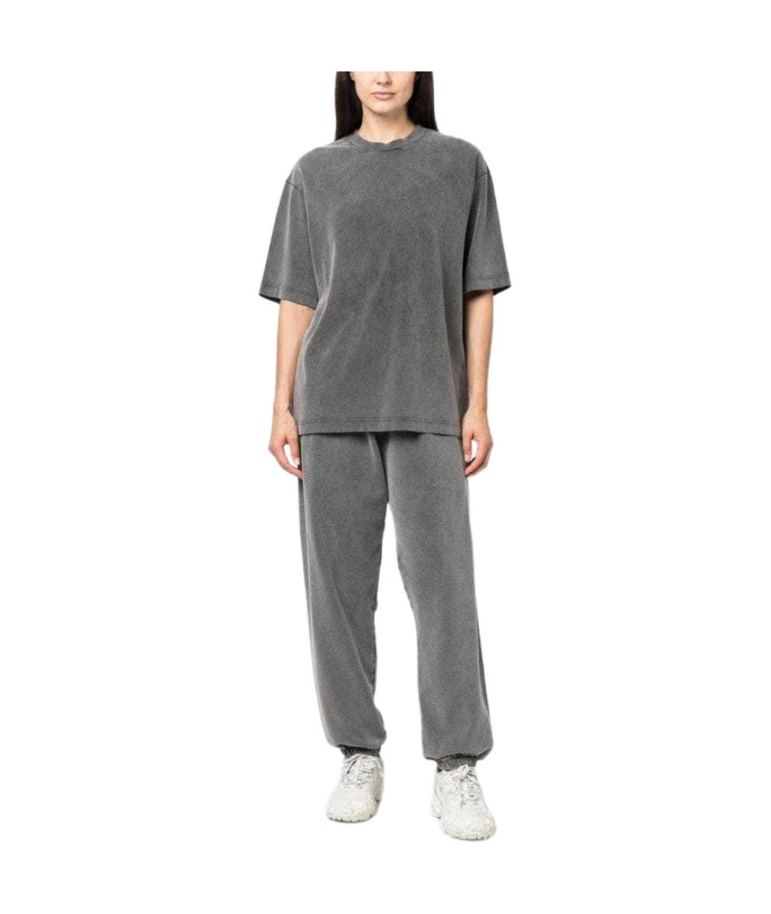 ACNE STUDIOS Серая хлопковая футболка, фото 5