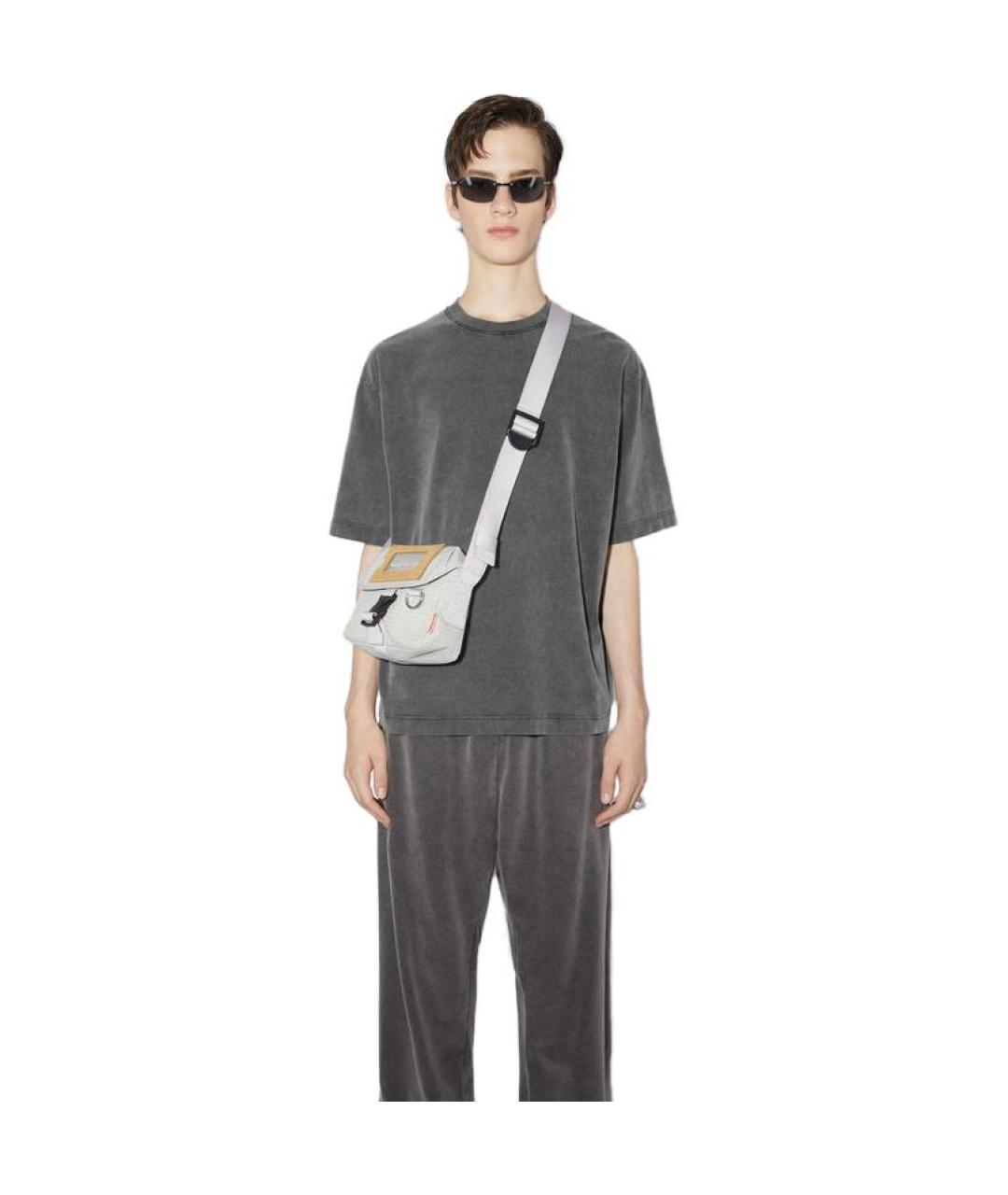 ACNE STUDIOS Серая хлопковая футболка, фото 3