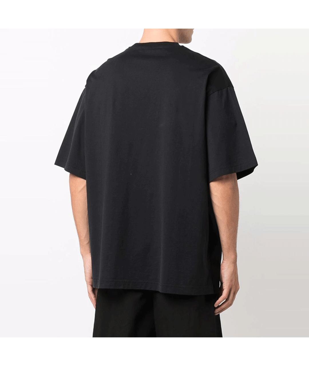 ACNE STUDIOS Черная хлопковая футболка, фото 3