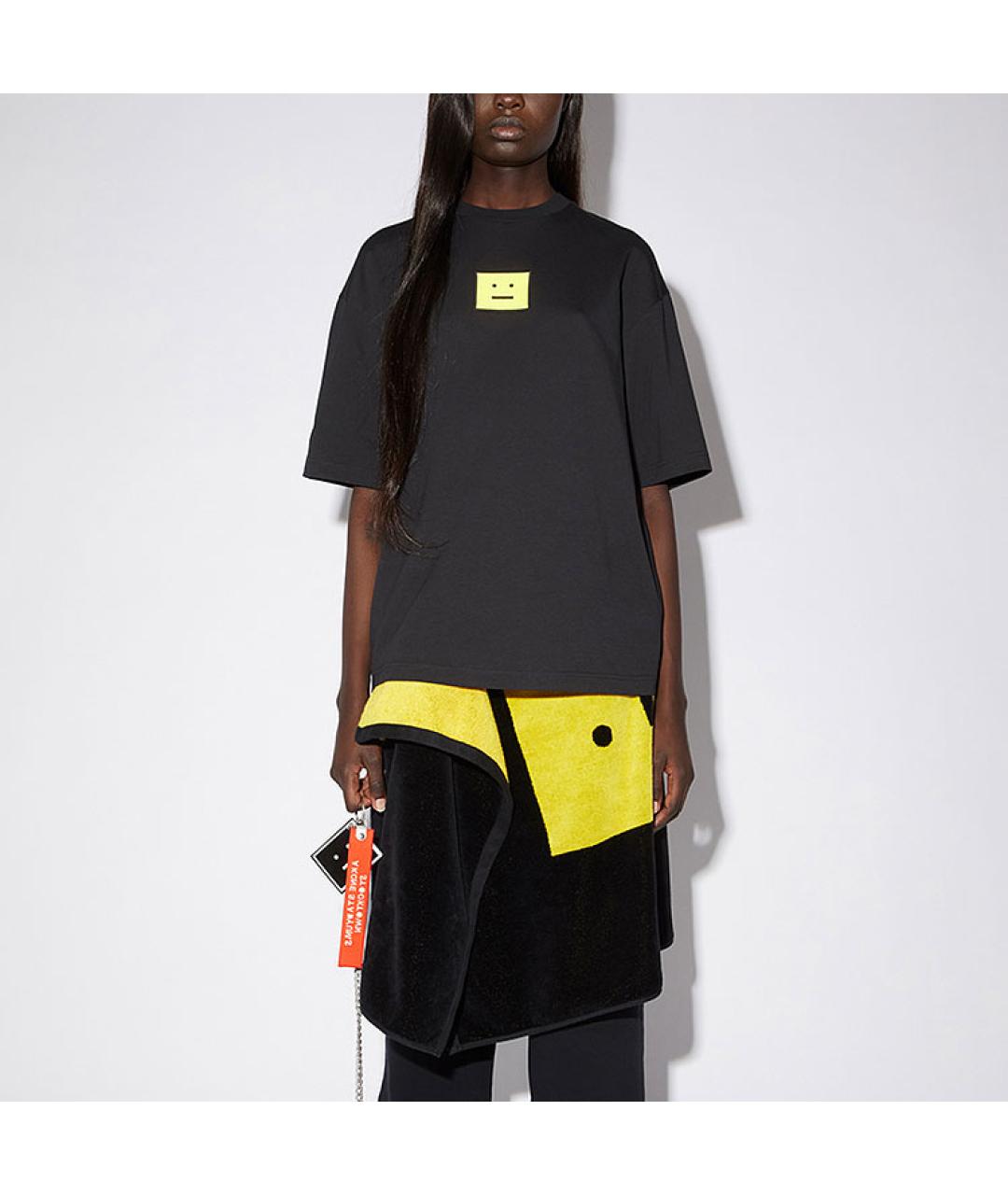 ACNE STUDIOS Черная хлопковая футболка, фото 4