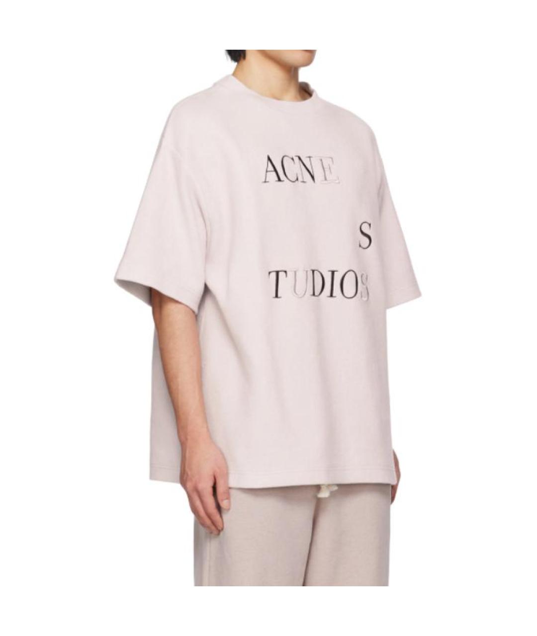 ACNE STUDIOS Розовая хлопковая футболка, фото 5