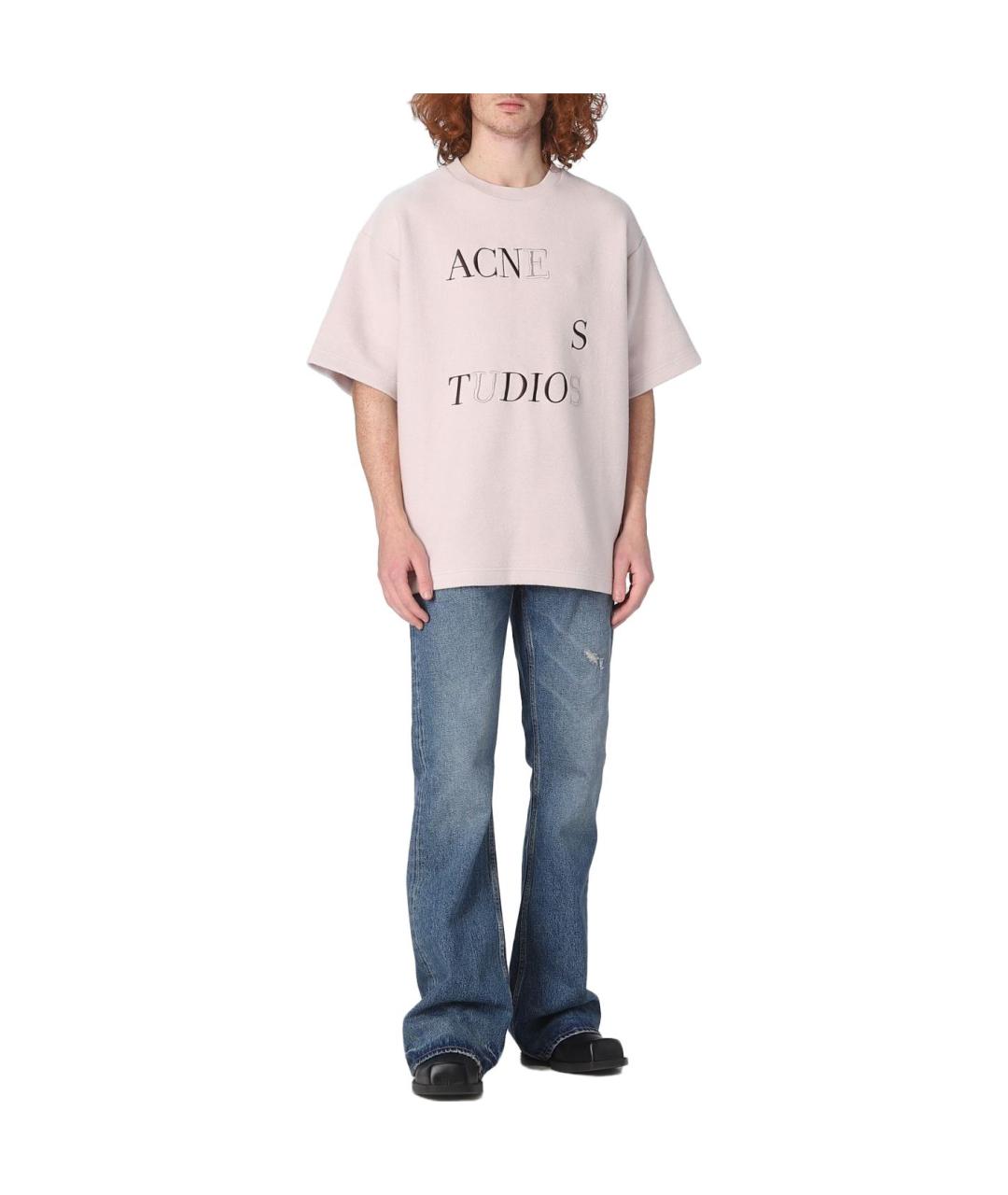 ACNE STUDIOS Розовая хлопковая футболка, фото 2