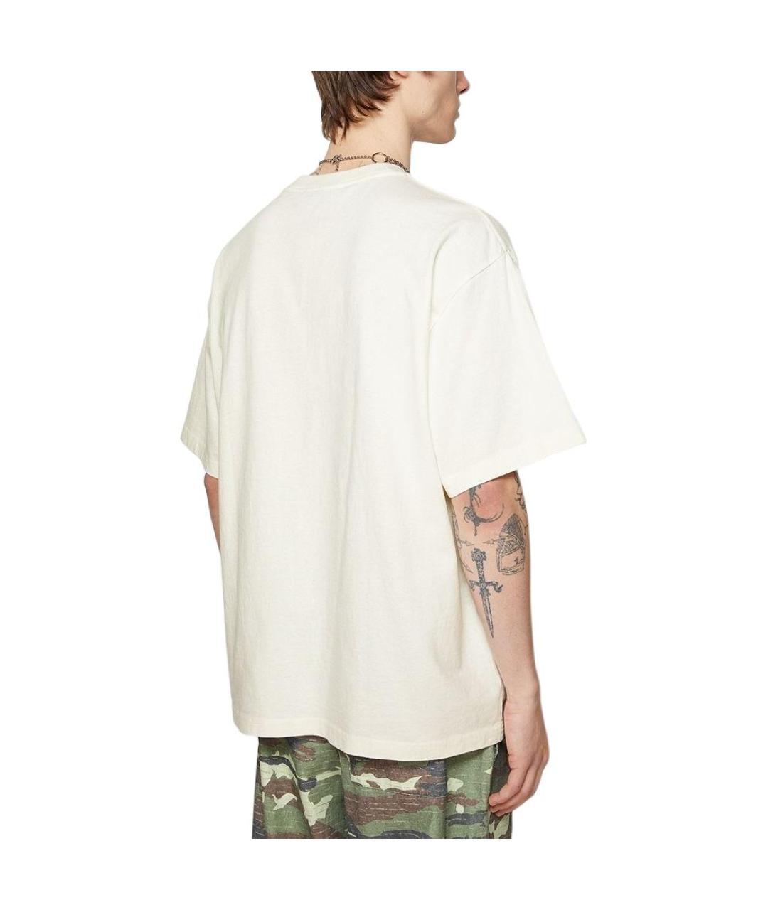 ACNE STUDIOS Белая хлопковая футболка, фото 3