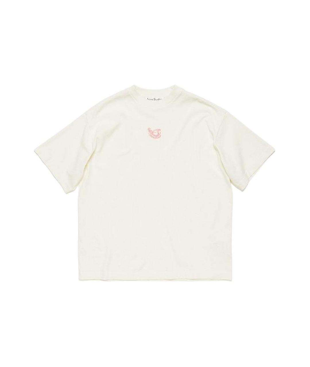 ACNE STUDIOS Белая хлопковая футболка, фото 1