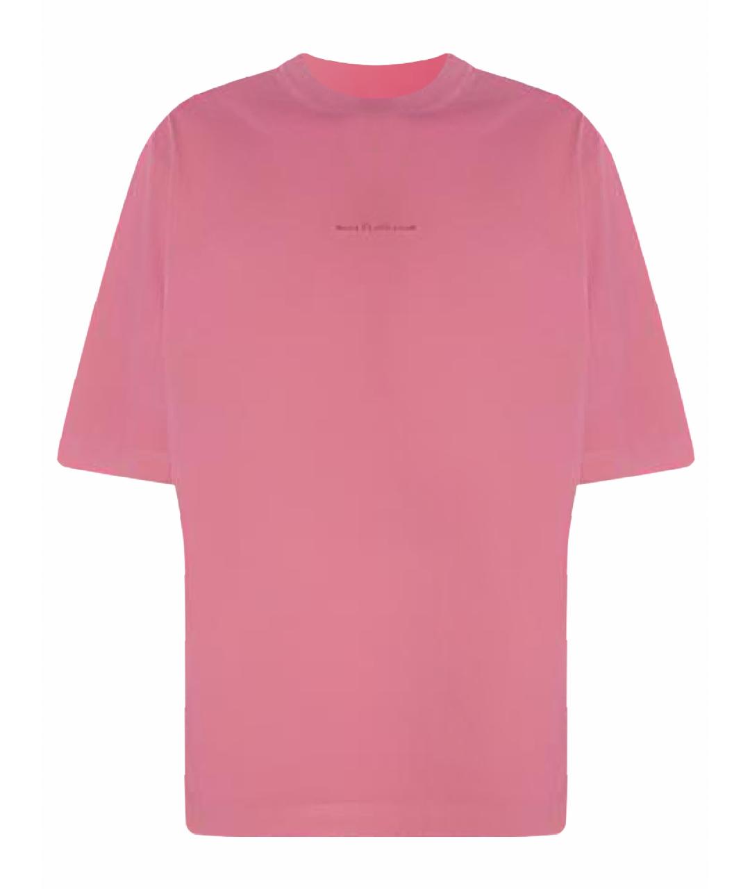 ACNE STUDIOS Розовая хлопковая футболка, фото 1