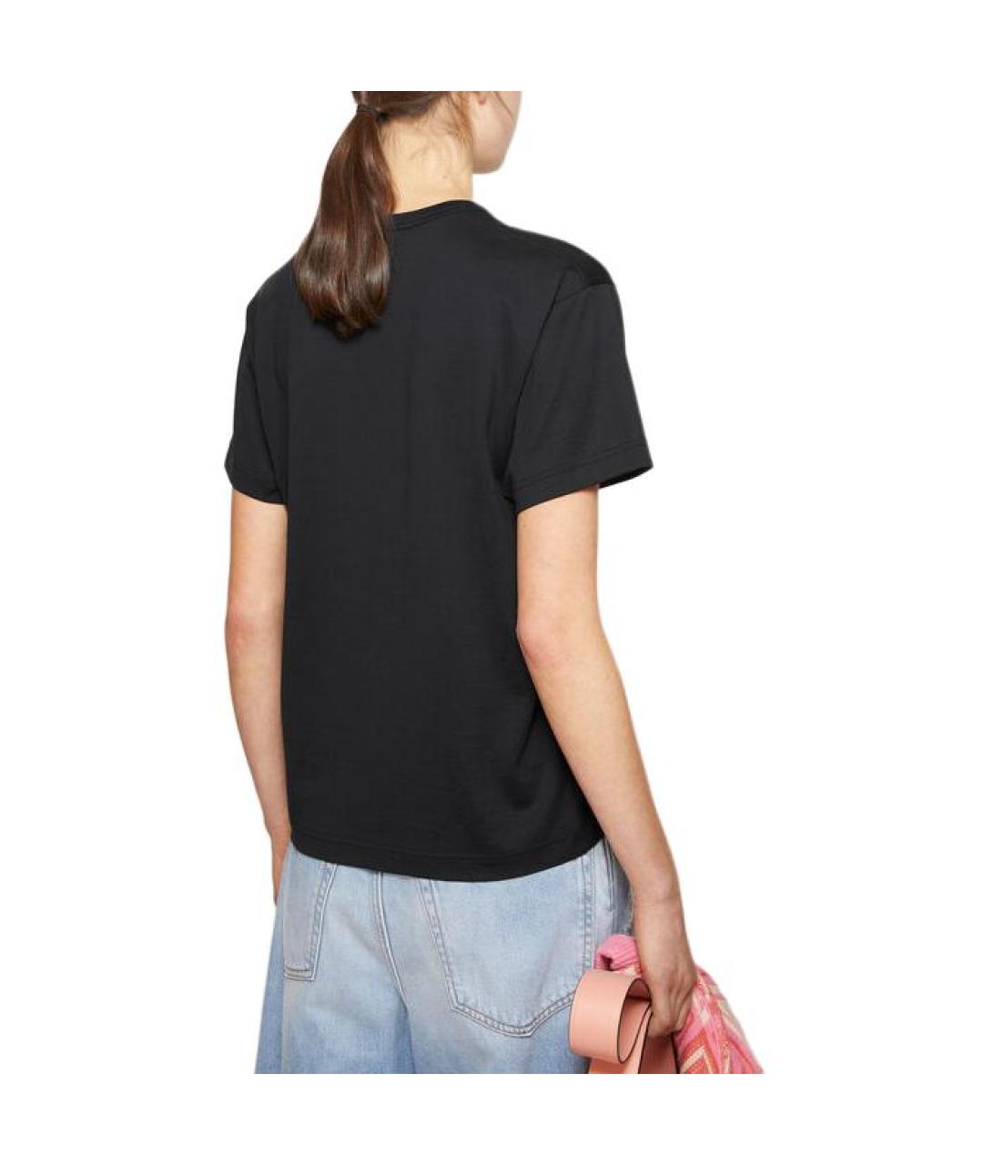ACNE STUDIOS Черная хлопковая футболка, фото 3