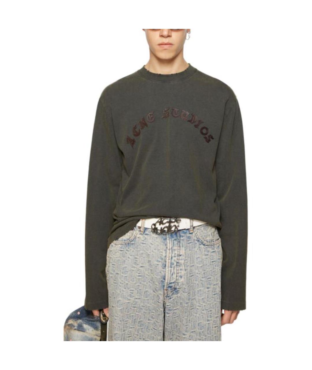 ACNE STUDIOS Черная хлопковая футболка, фото 2