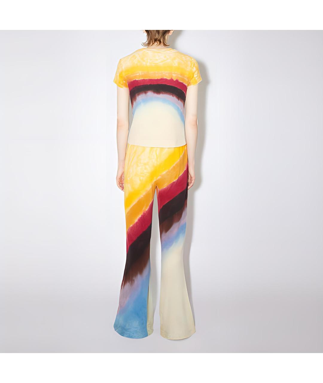 ACNE STUDIOS Мульти хлопковая футболка, фото 3