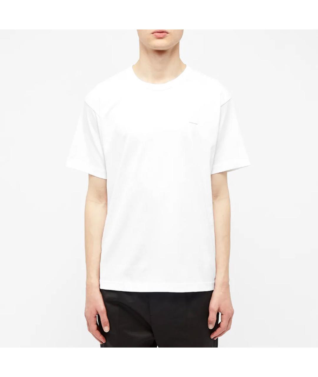 ACNE STUDIOS Белая хлопковая футболка, фото 2