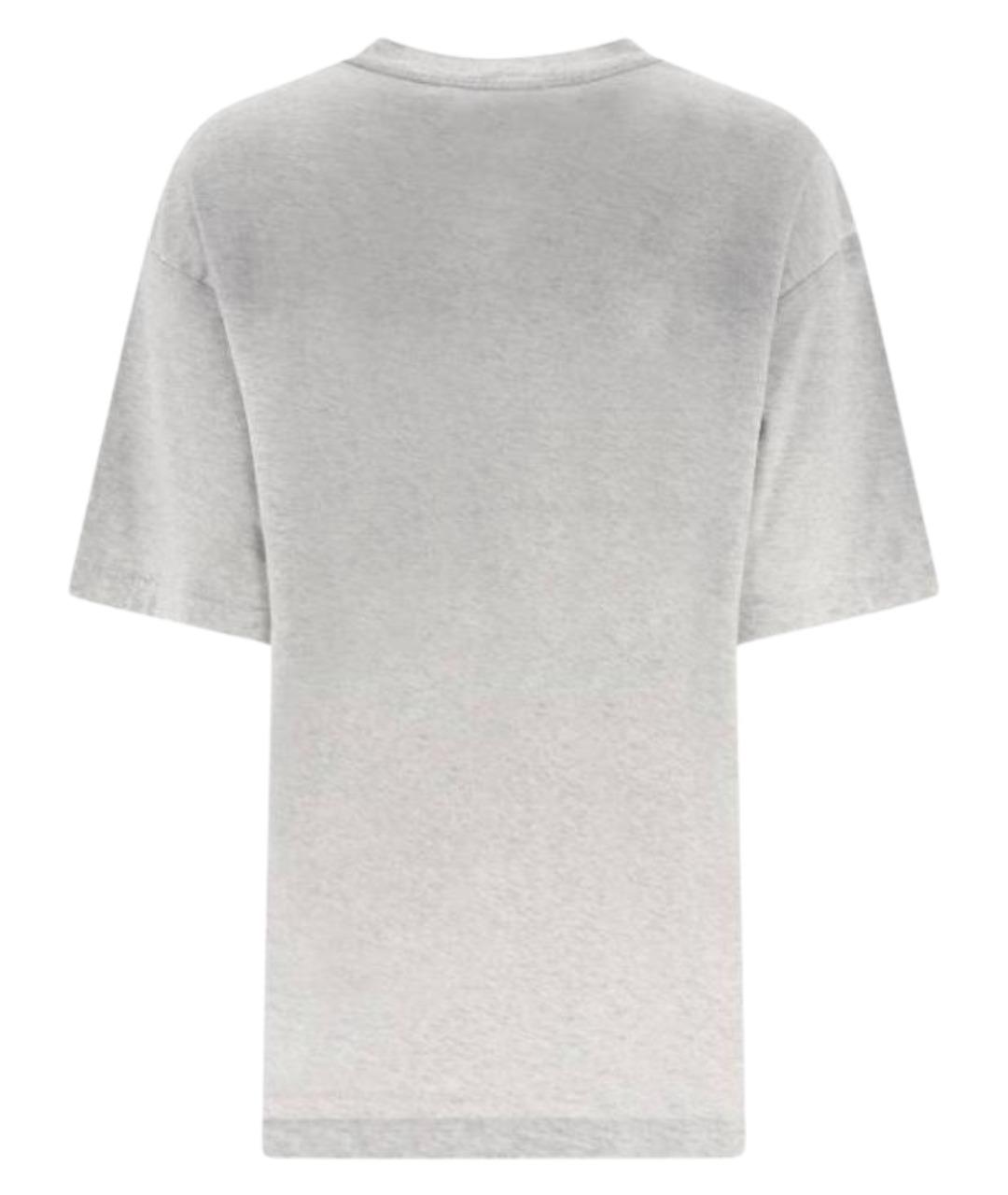 ACNE STUDIOS Серая хлопковая футболка, фото 2