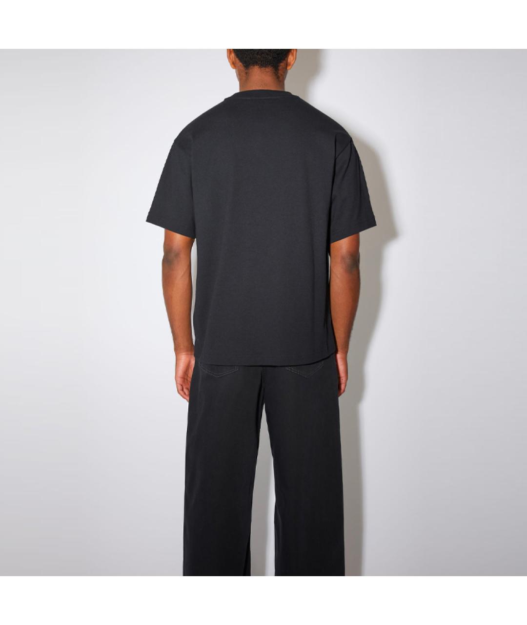 ACNE STUDIOS Черная хлопковая футболка, фото 3