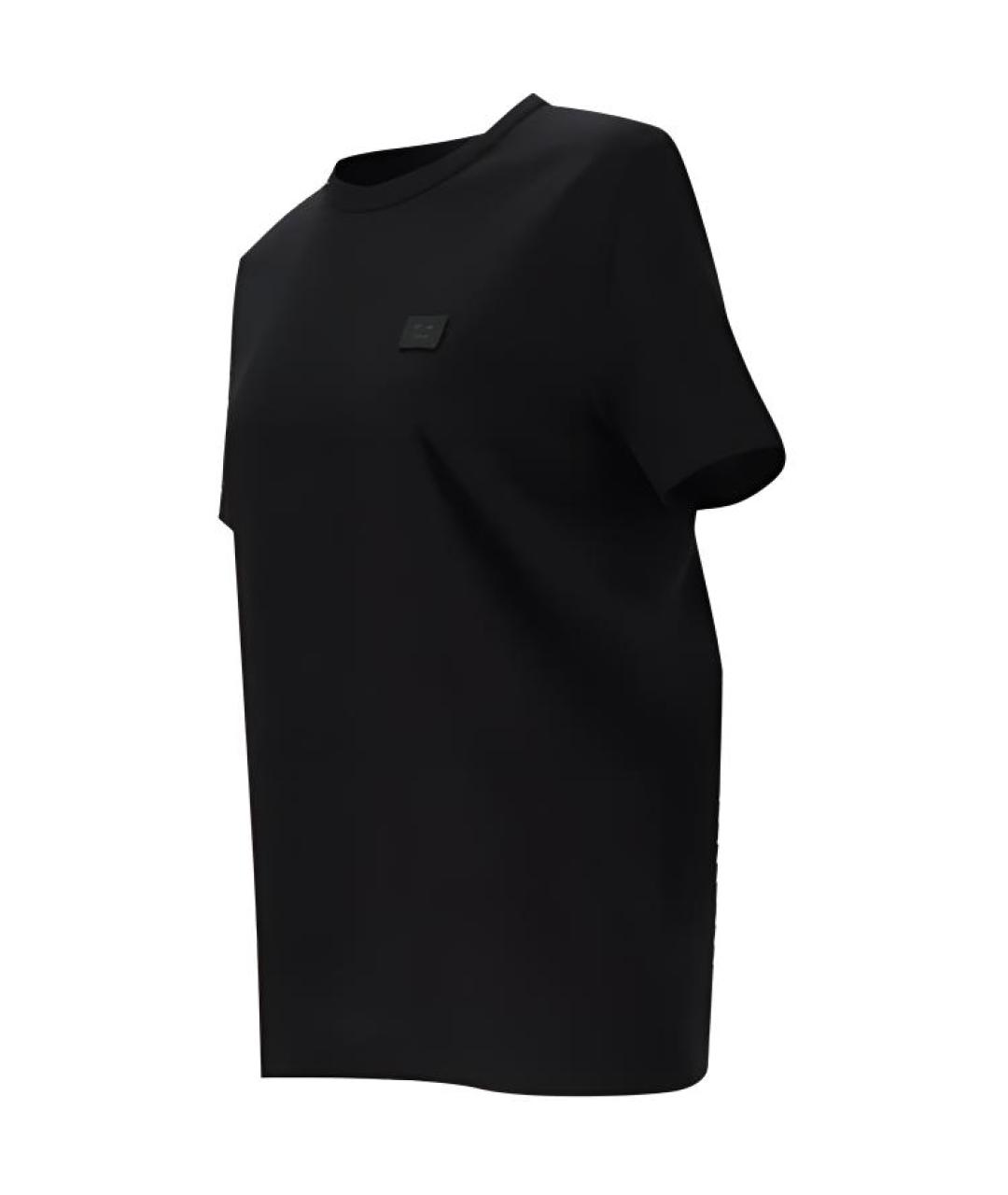 ACNE STUDIOS Черная хлопковая футболка, фото 4
