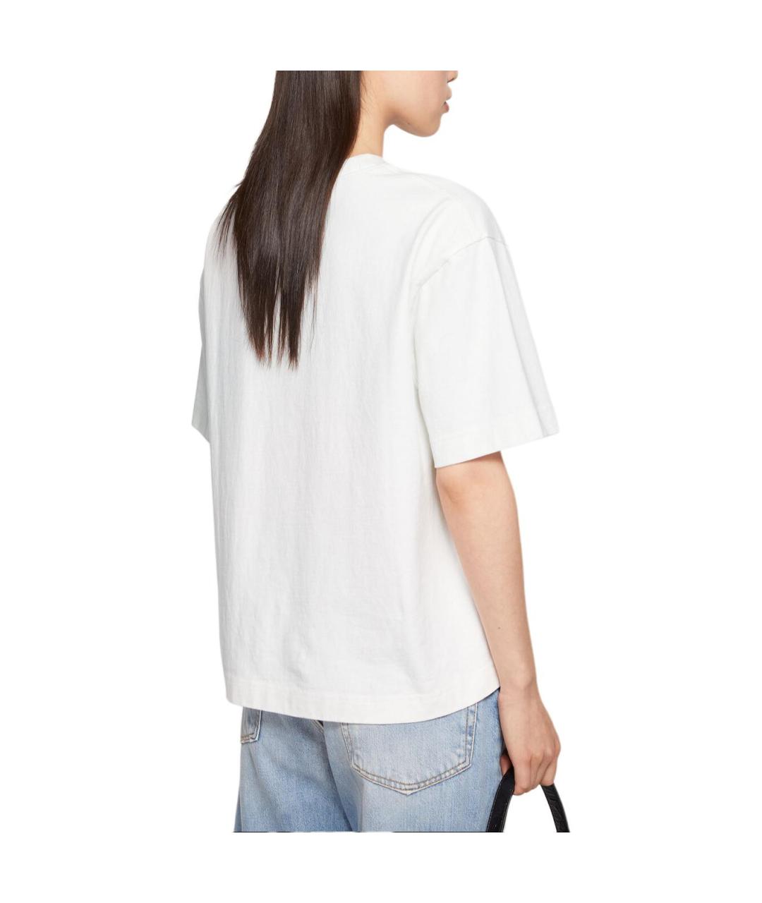 ACNE STUDIOS Белая хлопковая футболка, фото 3