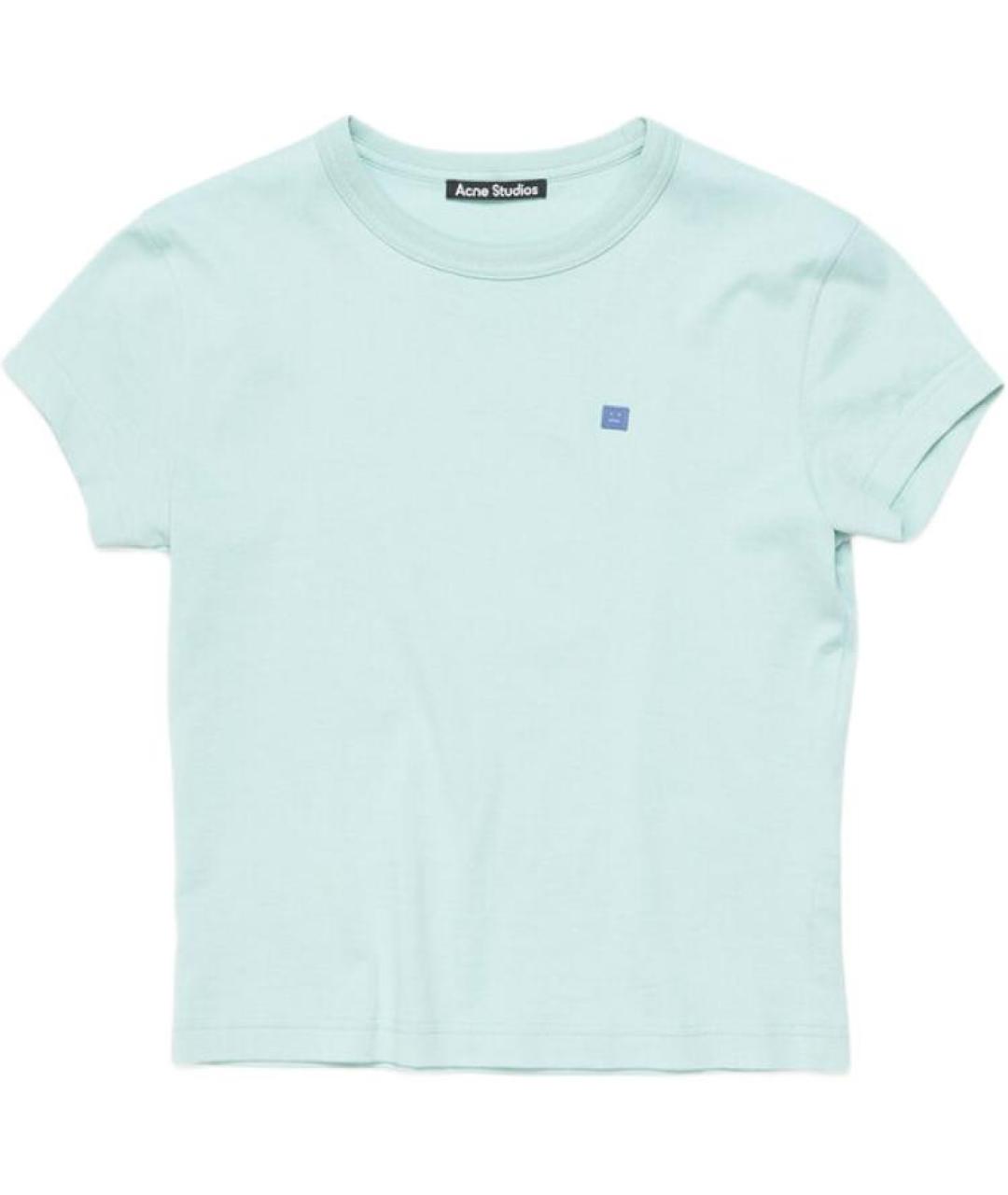 ACNE STUDIOS Голубая хлопковая футболка, фото 1