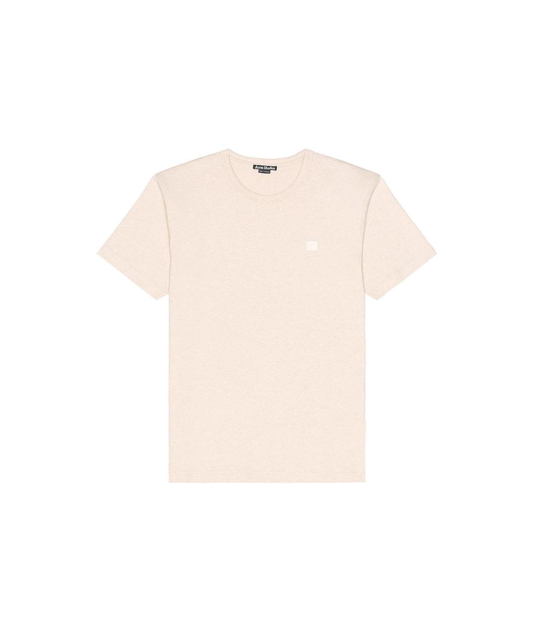 ACNE STUDIOS Бежевая хлопковая футболка, фото 1