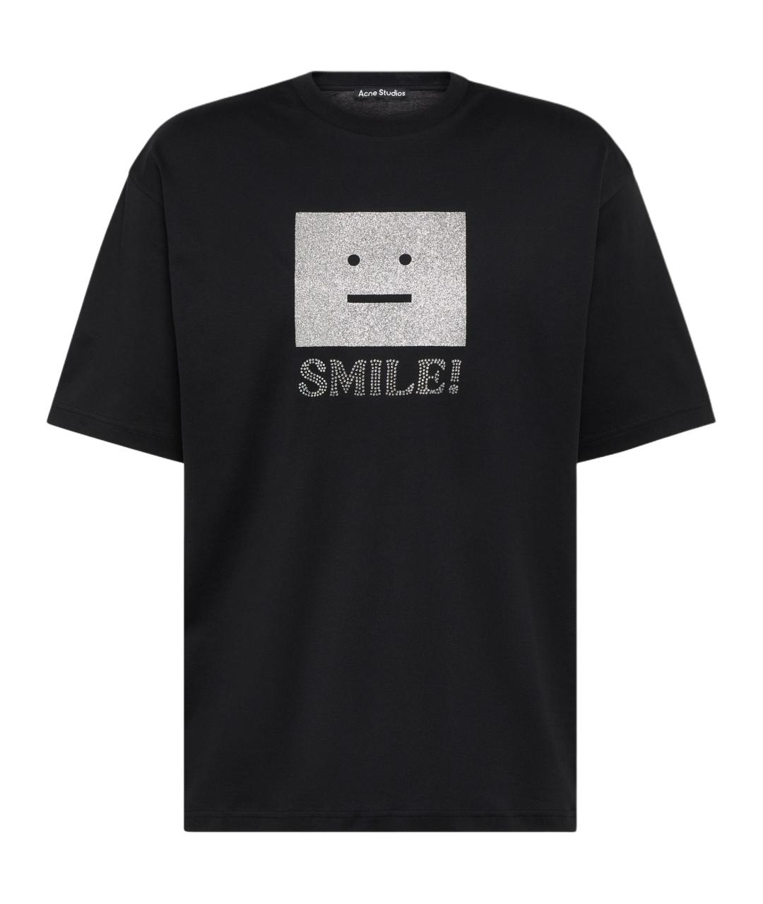 ACNE STUDIOS Черная хлопковая футболка, фото 1