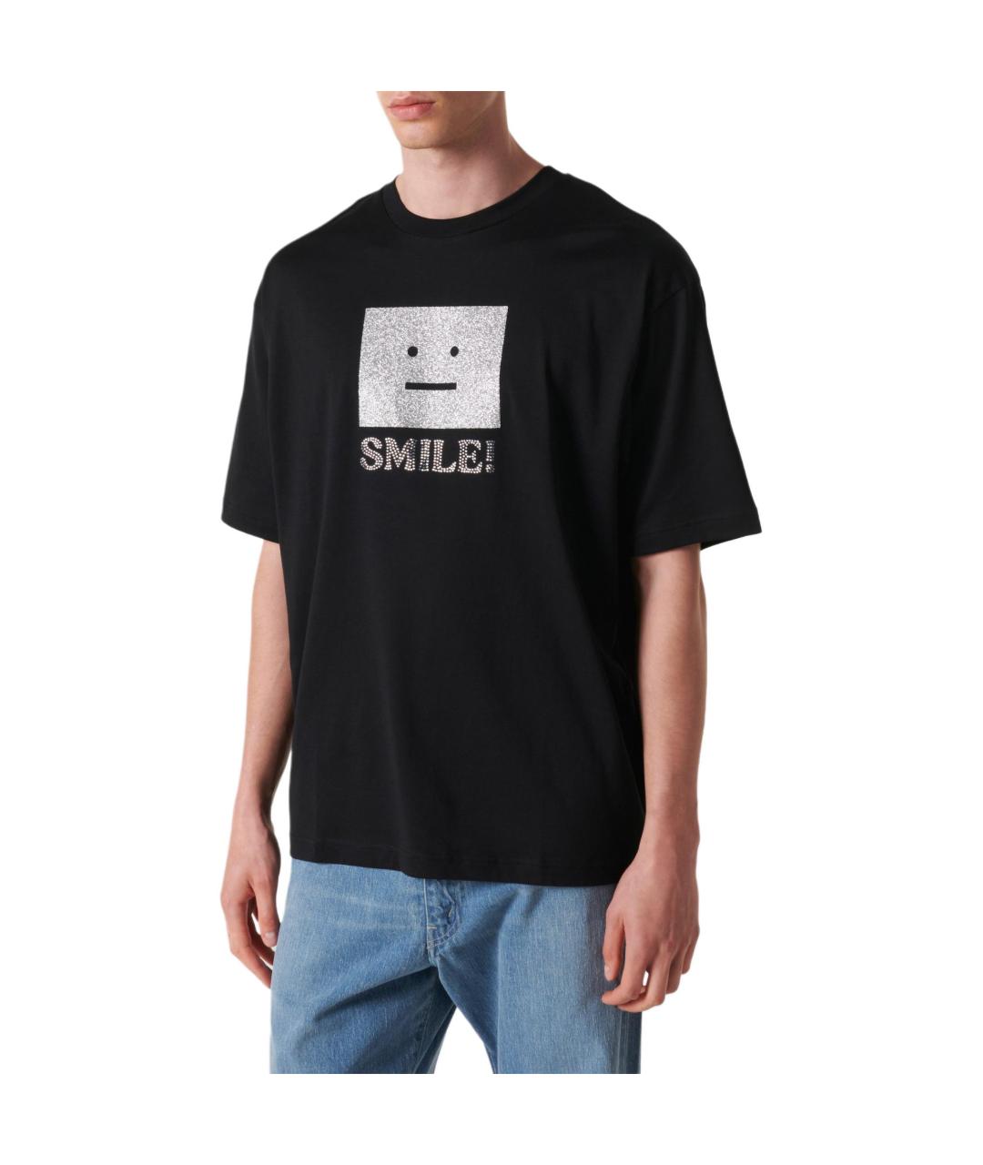 ACNE STUDIOS Черная хлопковая футболка, фото 3