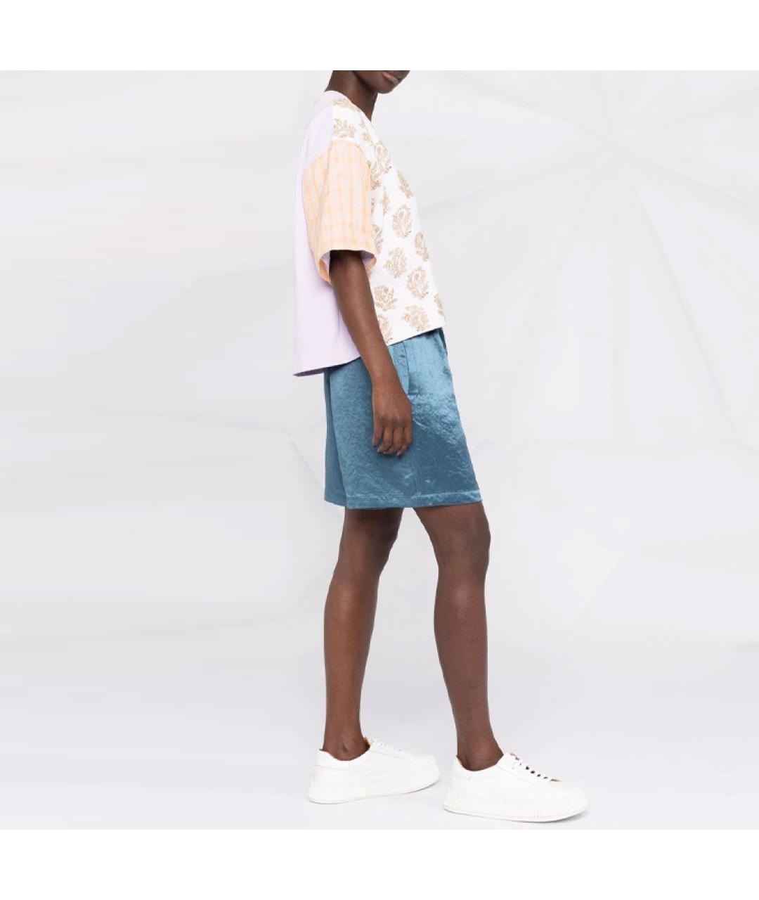 ACNE STUDIOS Фиолетовая хлопковая футболка, фото 4