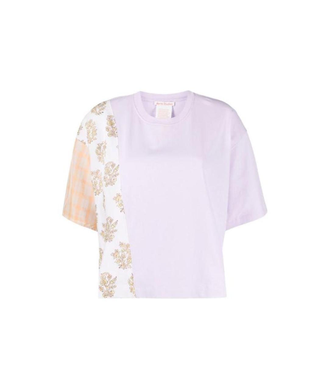 ACNE STUDIOS Фиолетовая хлопковая футболка, фото 1