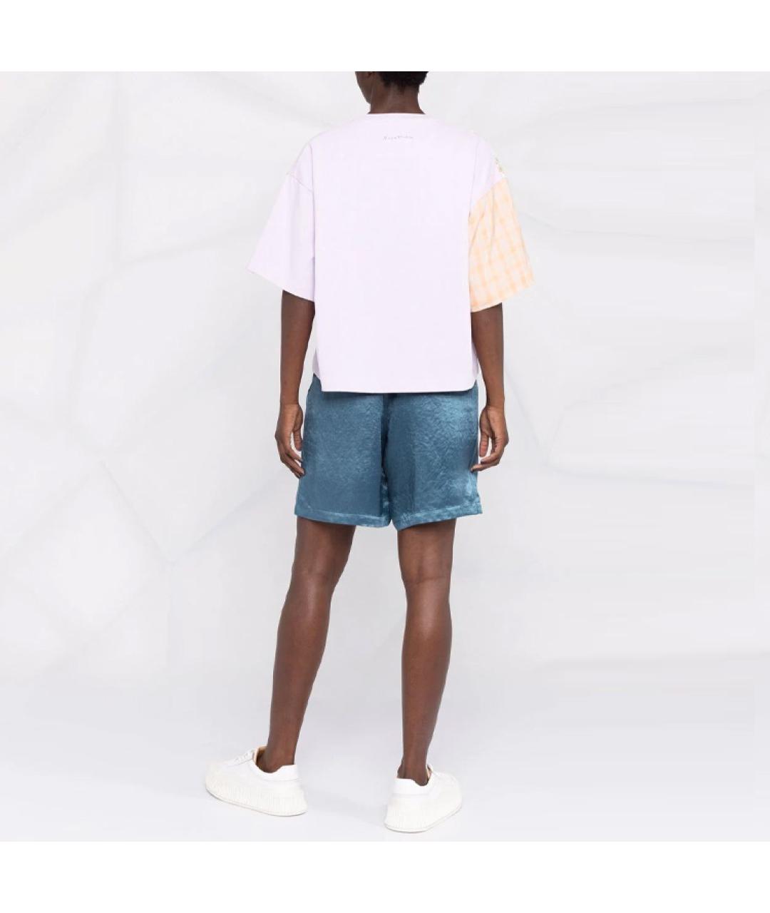 ACNE STUDIOS Фиолетовая хлопковая футболка, фото 3