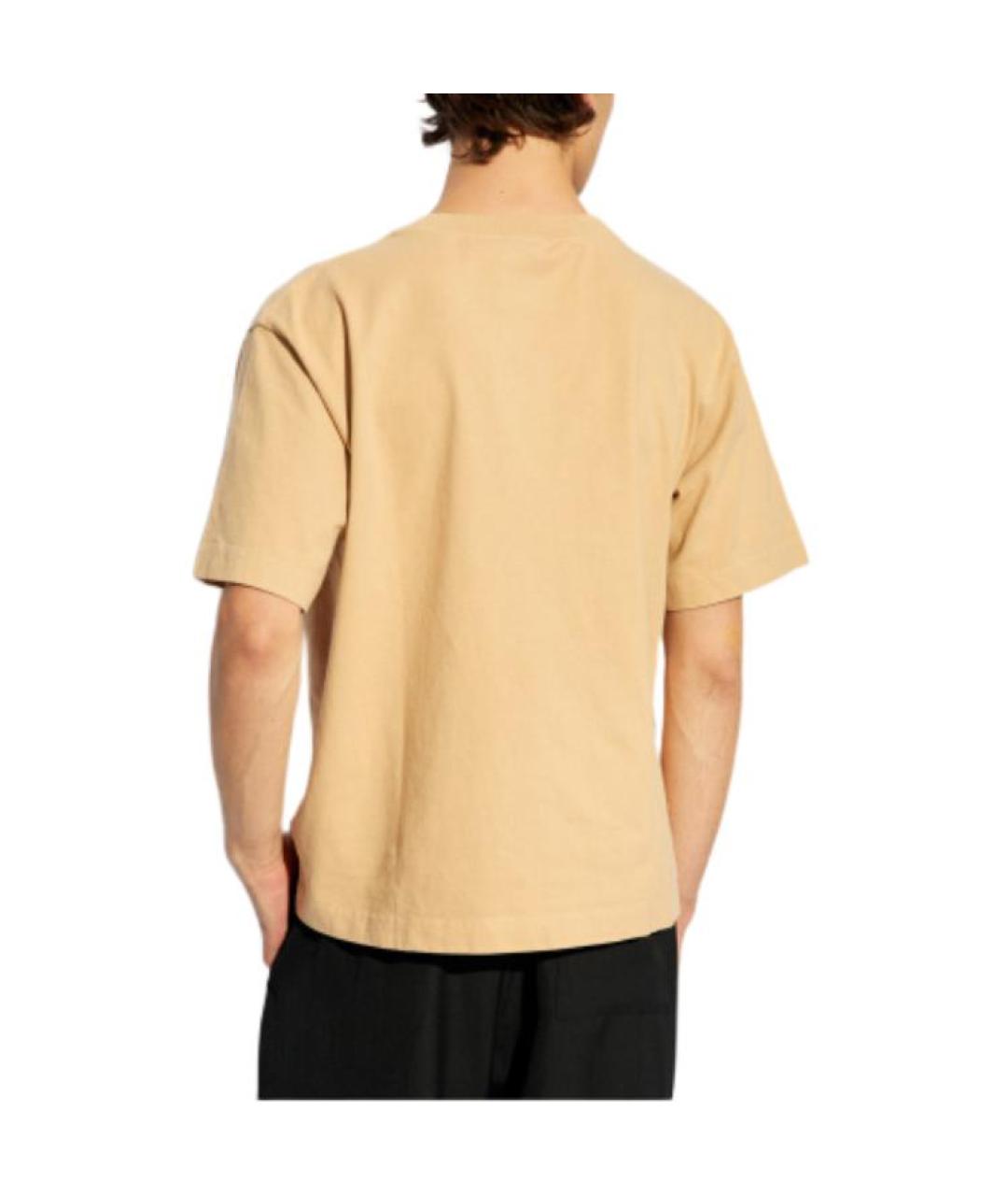 ACNE STUDIOS Оранжевая хлопковая футболка, фото 3