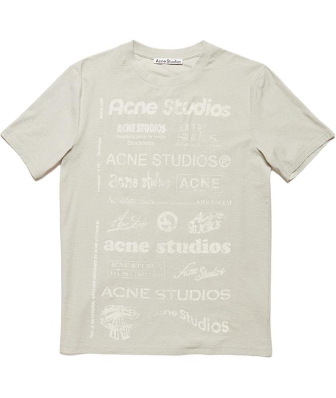 ACNE STUDIOS Салатовая хлопковая футболка, фото 1