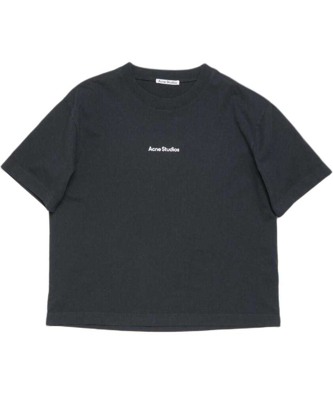 ACNE STUDIOS Черная хлопковая футболка, фото 1