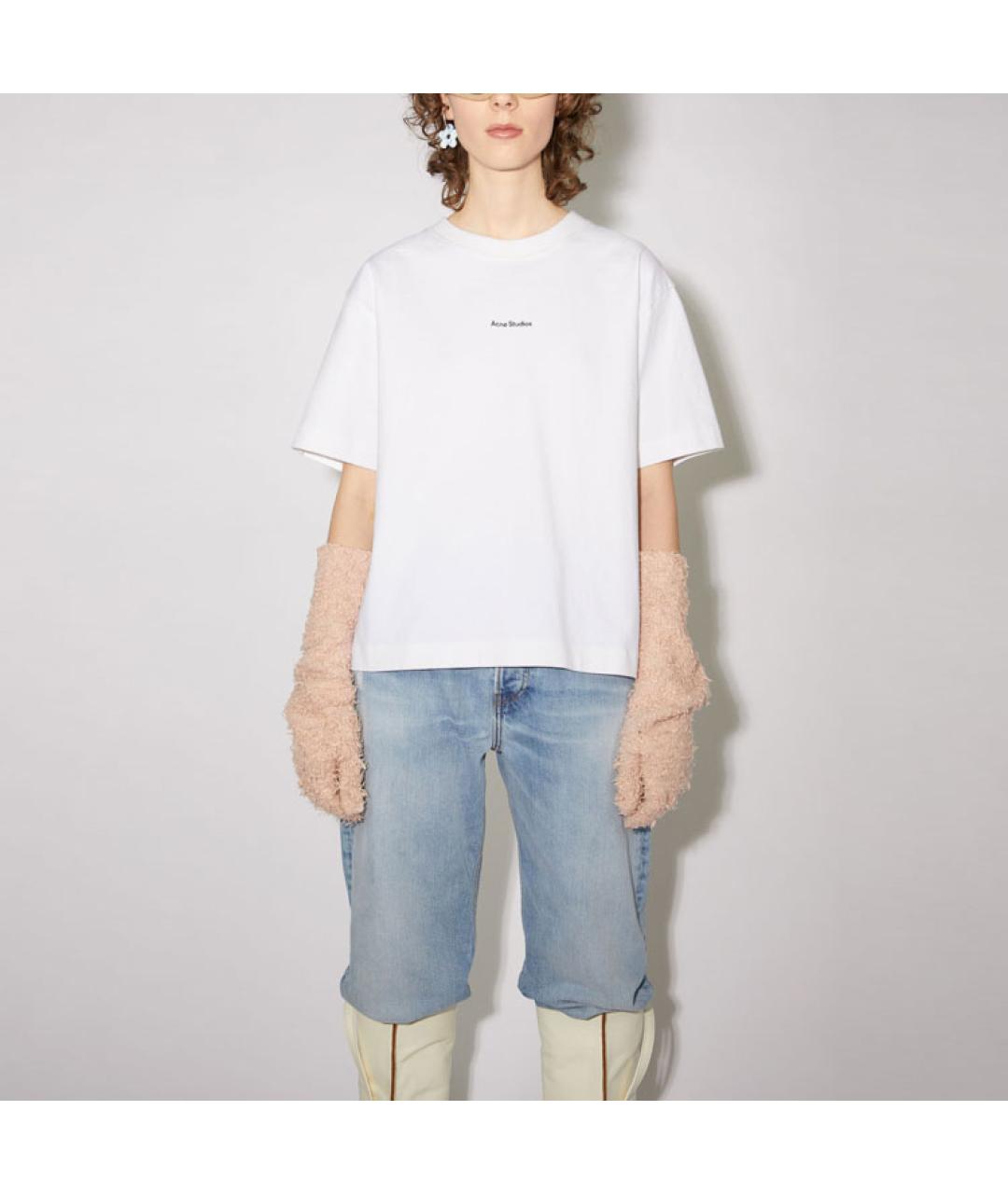 ACNE STUDIOS Белая хлопковая футболка, фото 2