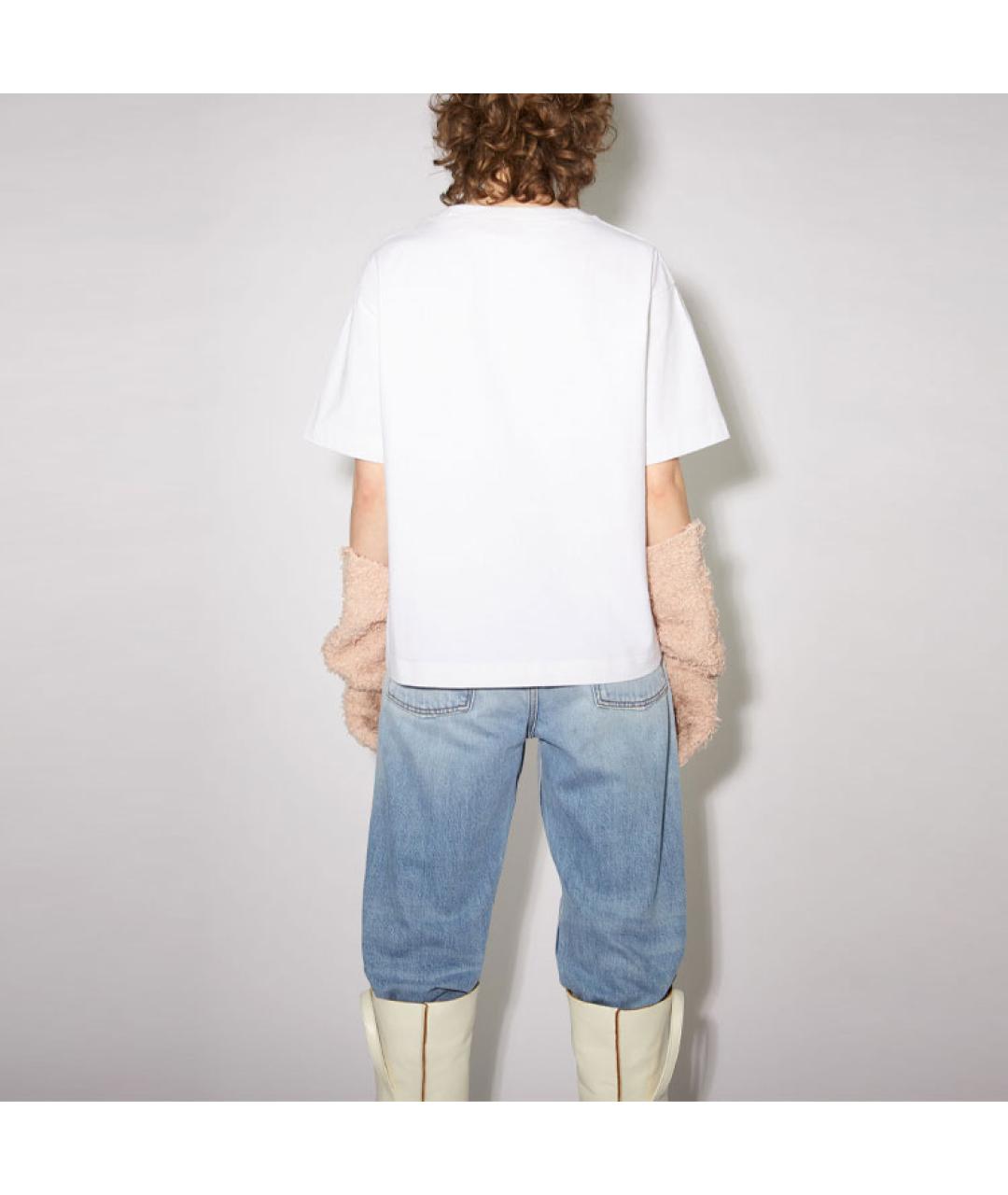 ACNE STUDIOS Белая хлопковая футболка, фото 3