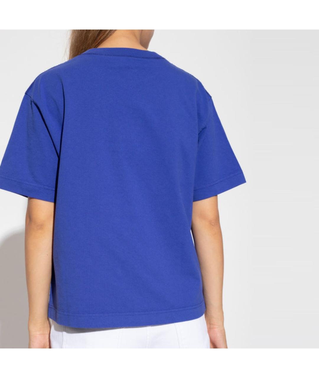 ACNE STUDIOS Синяя хлопковая футболка, фото 4