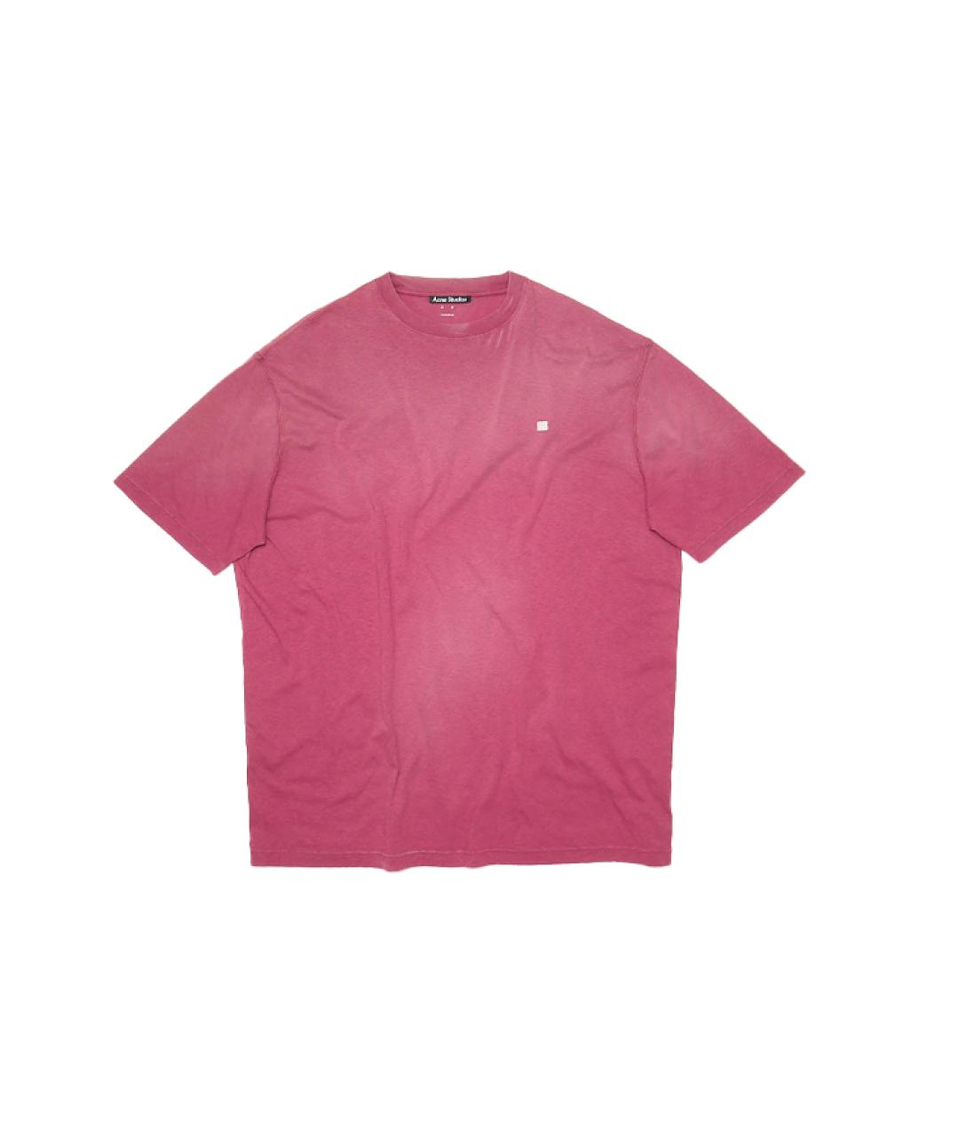 ACNE STUDIOS Розовая хлопковая футболка, фото 1