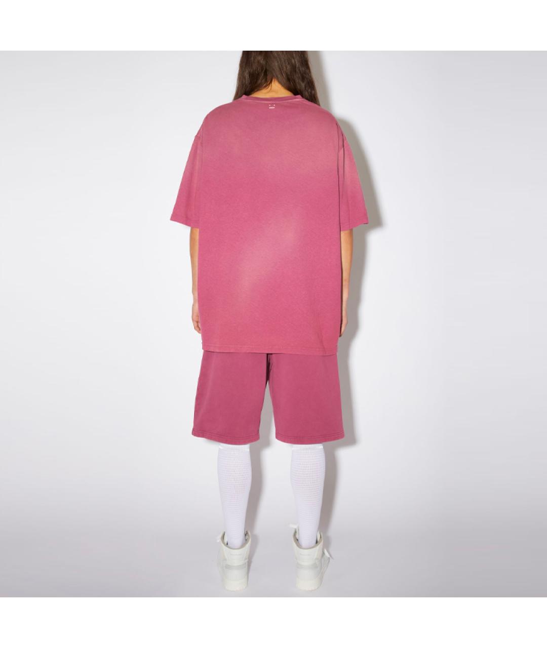 ACNE STUDIOS Розовая хлопковая футболка, фото 3