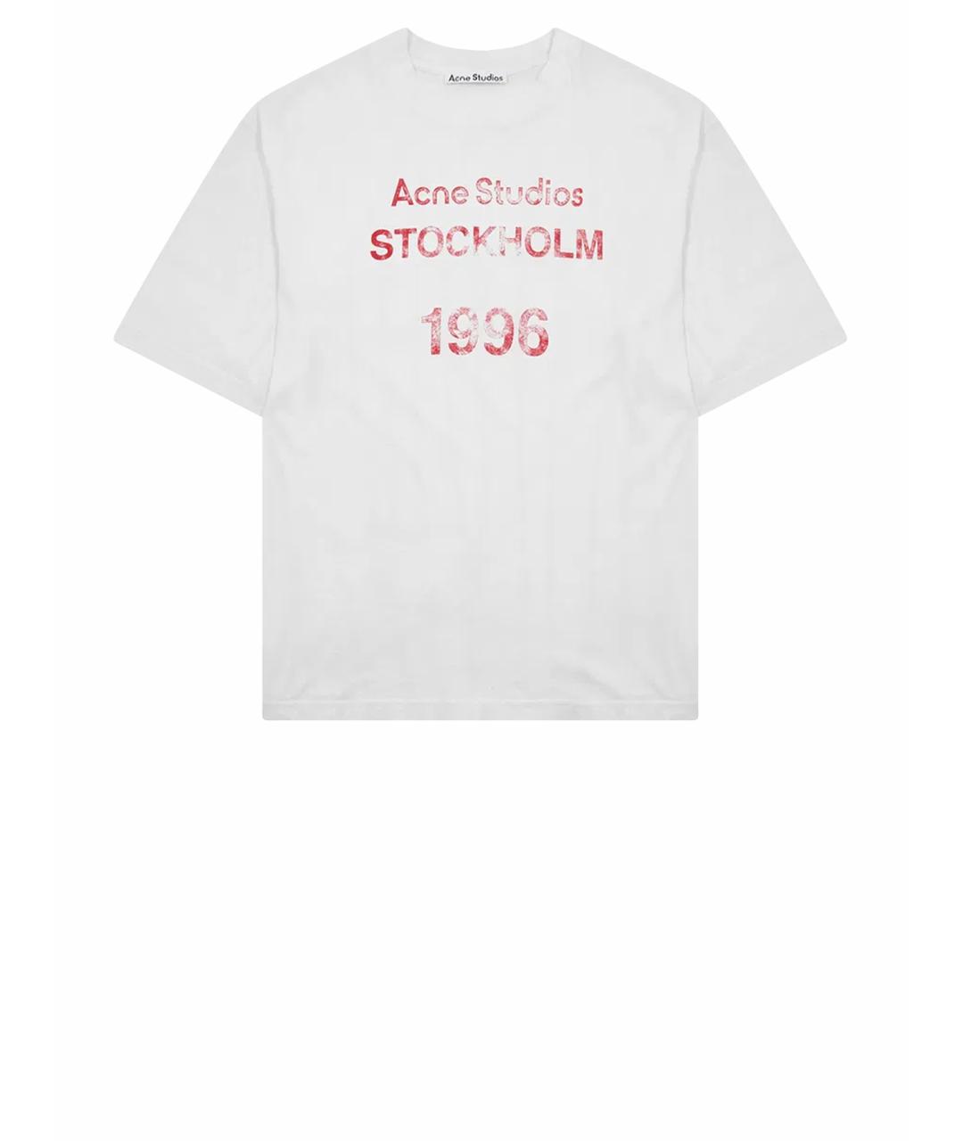 ACNE STUDIOS Белая хлопковая футболка, фото 1