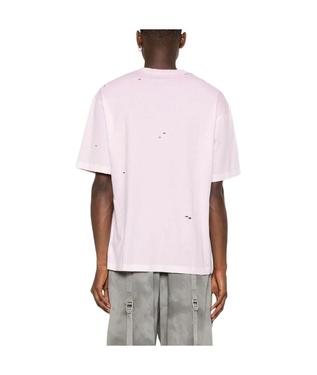 ACNE STUDIOS Розовая хлопковая футболка, фото 3