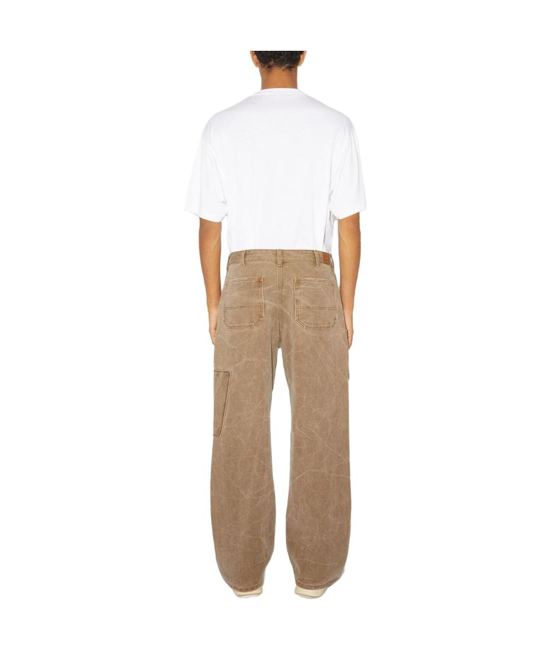 ACNE STUDIOS Коричневые хлопковые прямые джинсы, фото 4