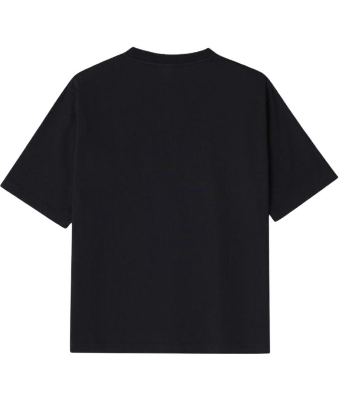 ACNE STUDIOS Черная хлопковая футболка, фото 2