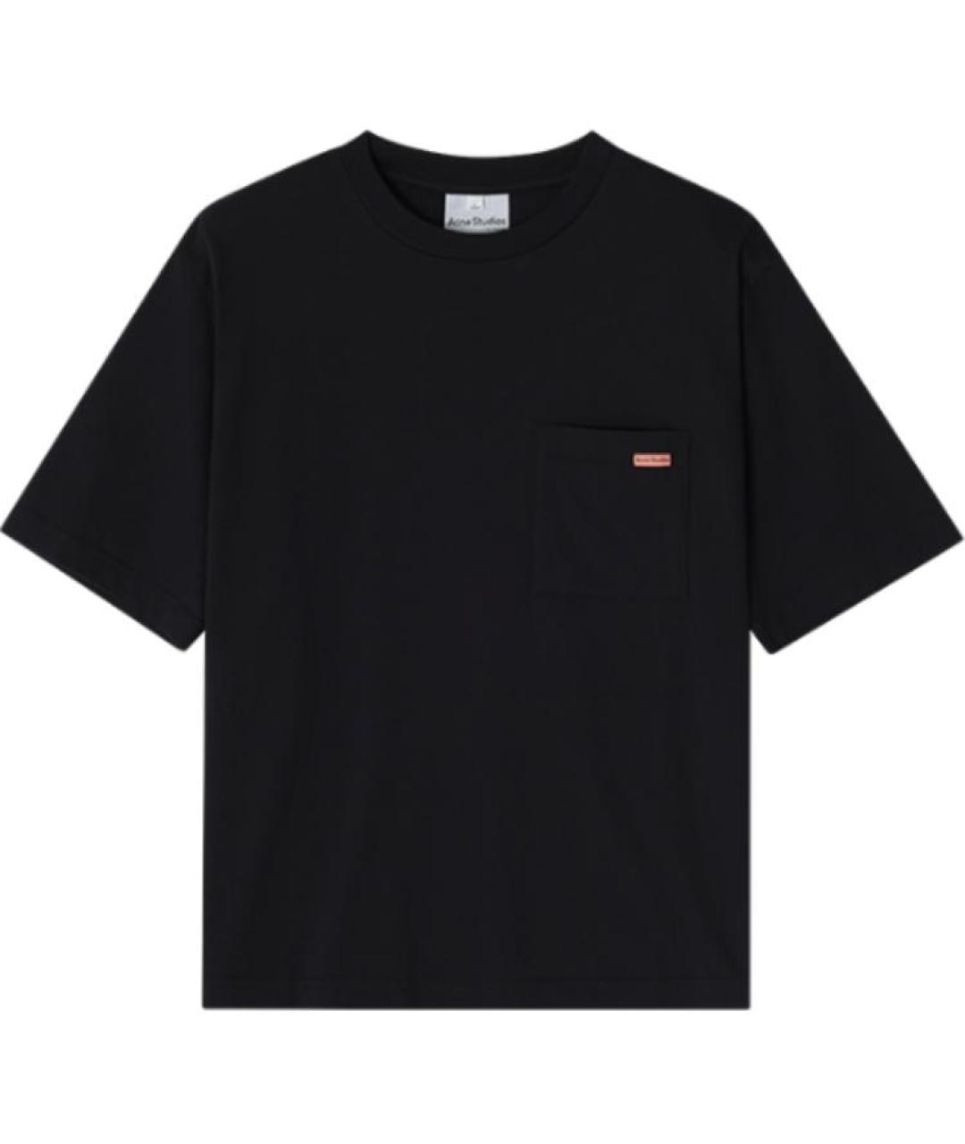 ACNE STUDIOS Черная хлопковая футболка, фото 1