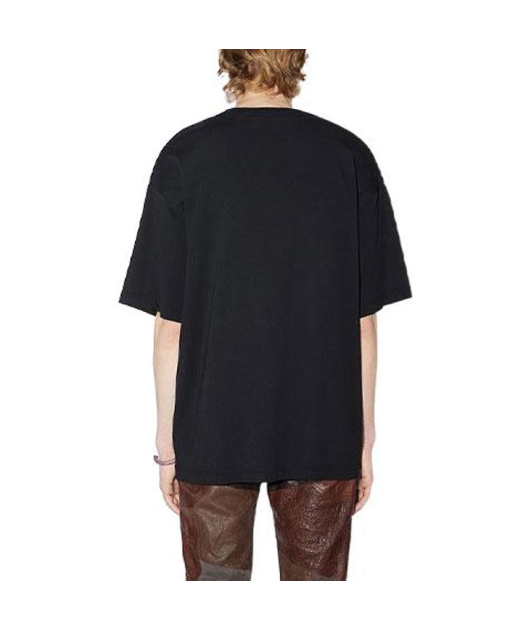 ACNE STUDIOS Черная хлопковая футболка, фото 2