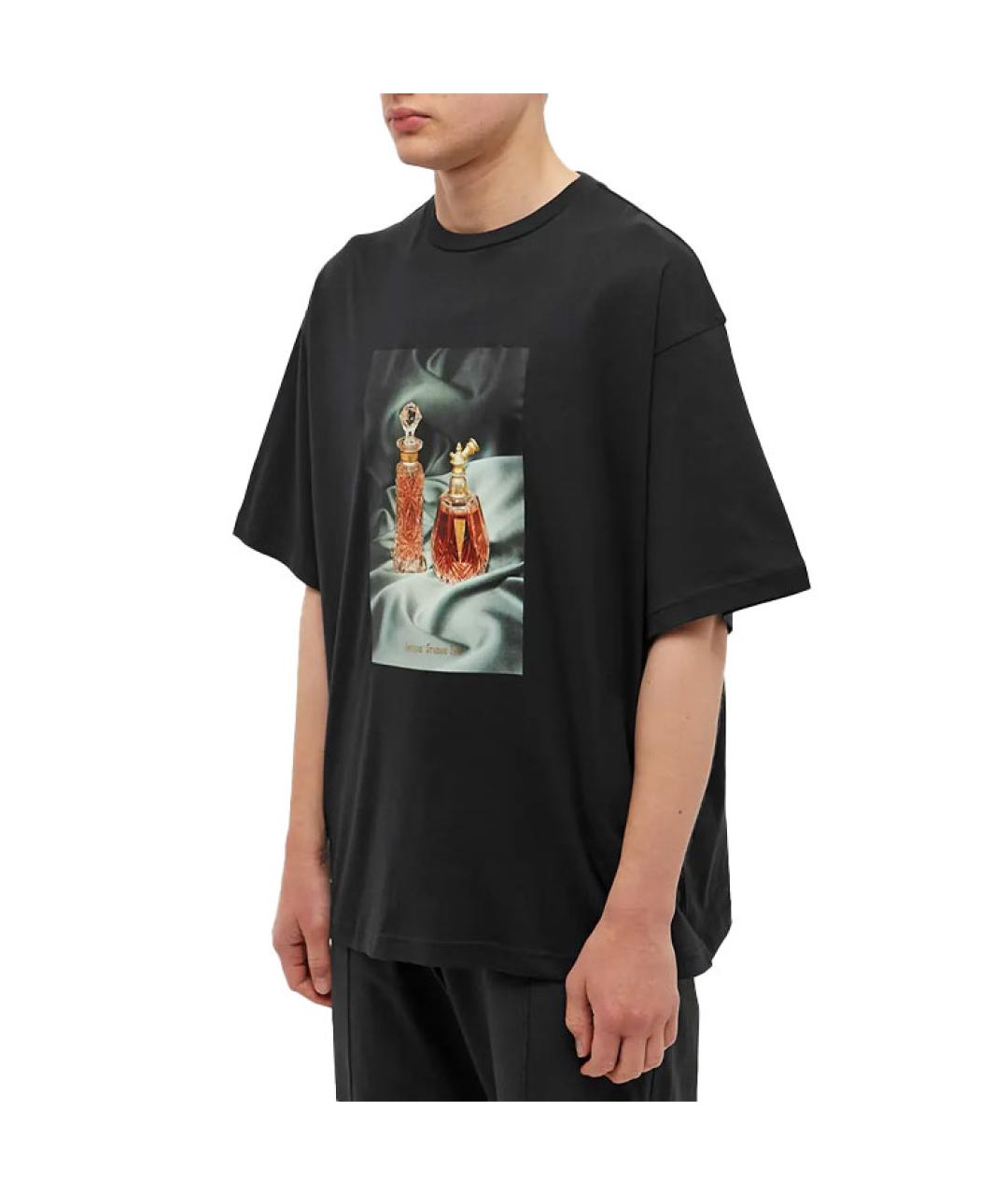 ACNE STUDIOS Черная хлопковая футболка, фото 3