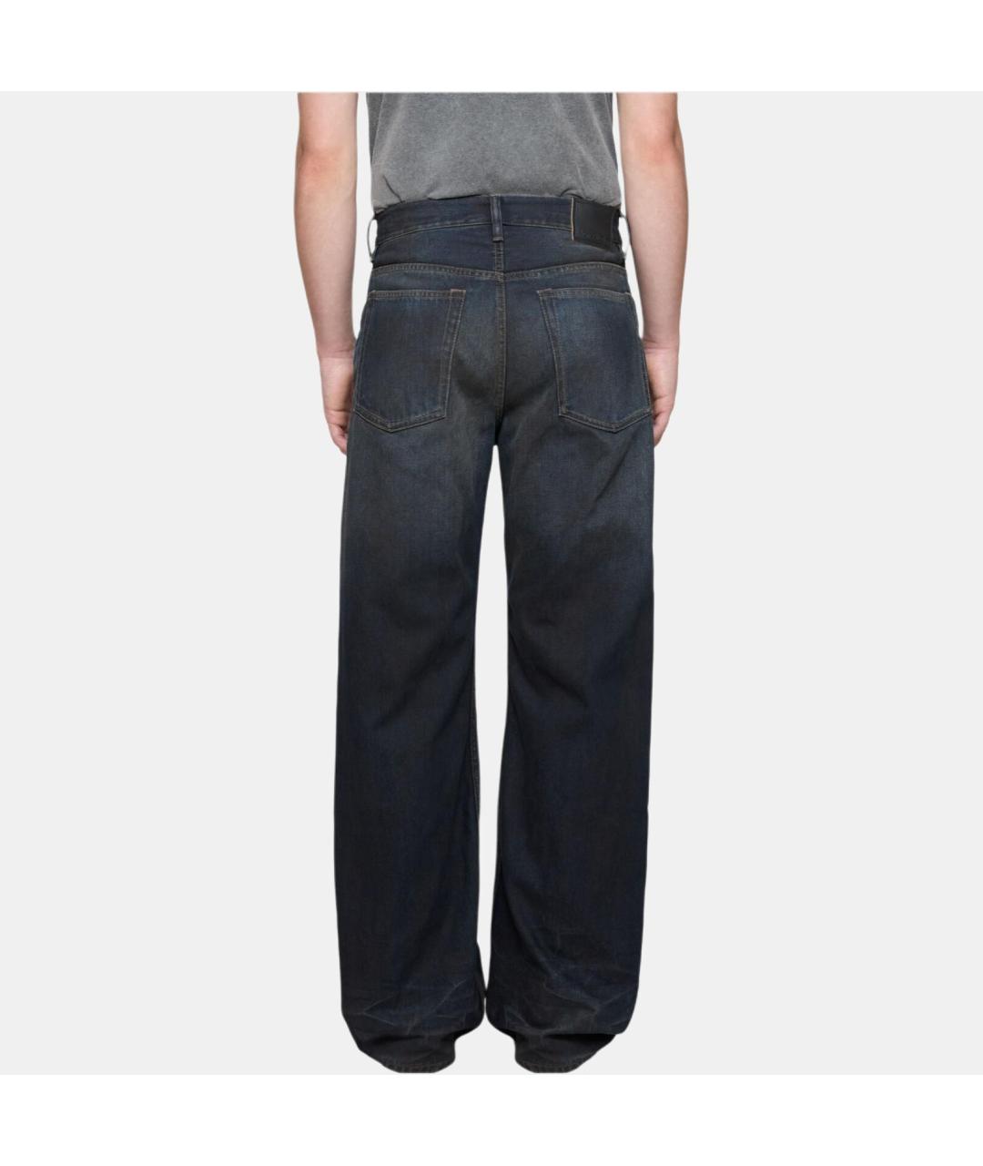 ACNE STUDIOS Темно-синие прямые джинсы, фото 4
